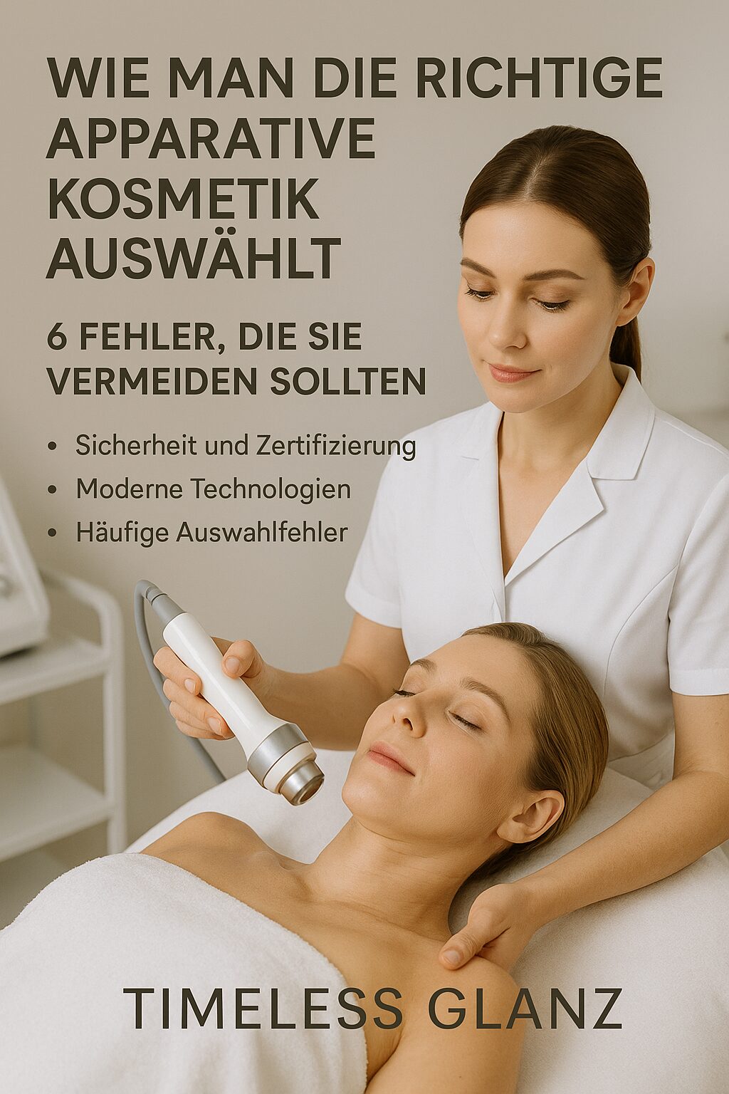 Professionelle apparative Kosmetikbehandlung bei Timeless Glanz mit moderner Technologie und zertifizierten Geräten